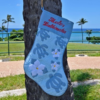 Hawaiian Christmas Stocking Honu 2